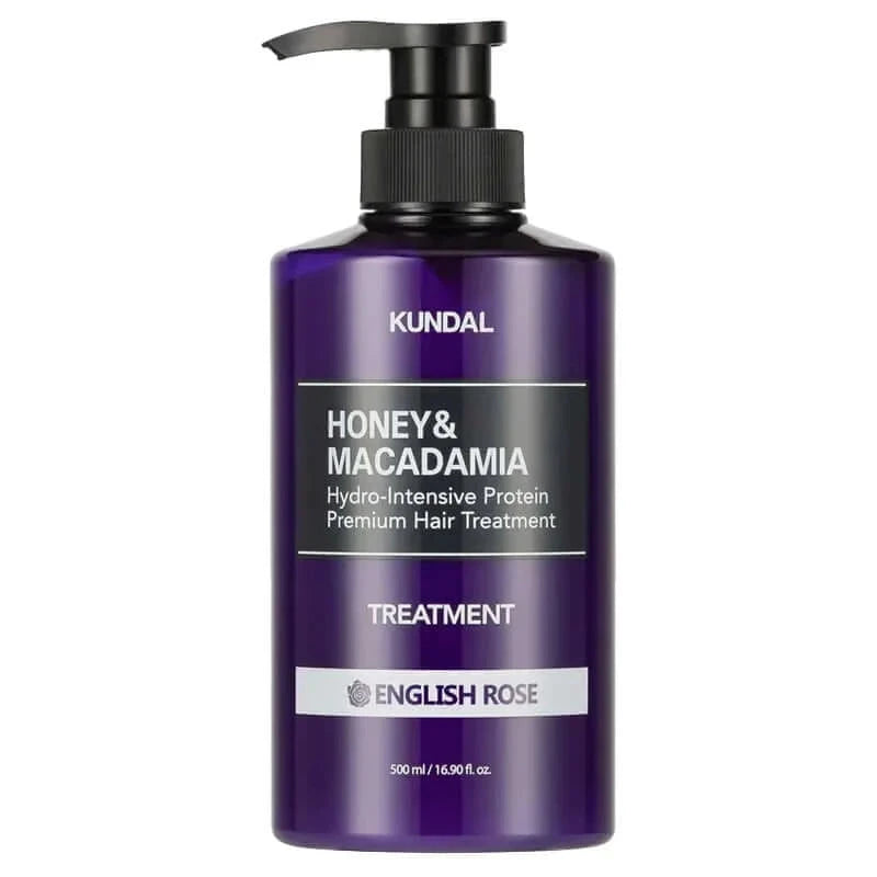 Matu Kopšanas Līdzeklis ar Angļu Rožu Aromātu KUNDAL Honey & Macadamia Treatment English Rose