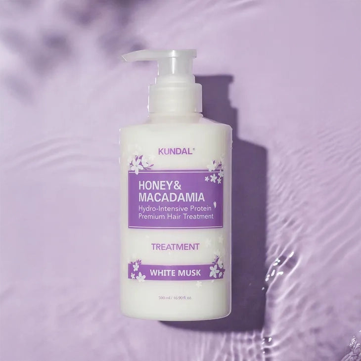 Набор для ухода за волосами Kundal White Musk Edition - Honey & Macadamia Shampoo+Treatment