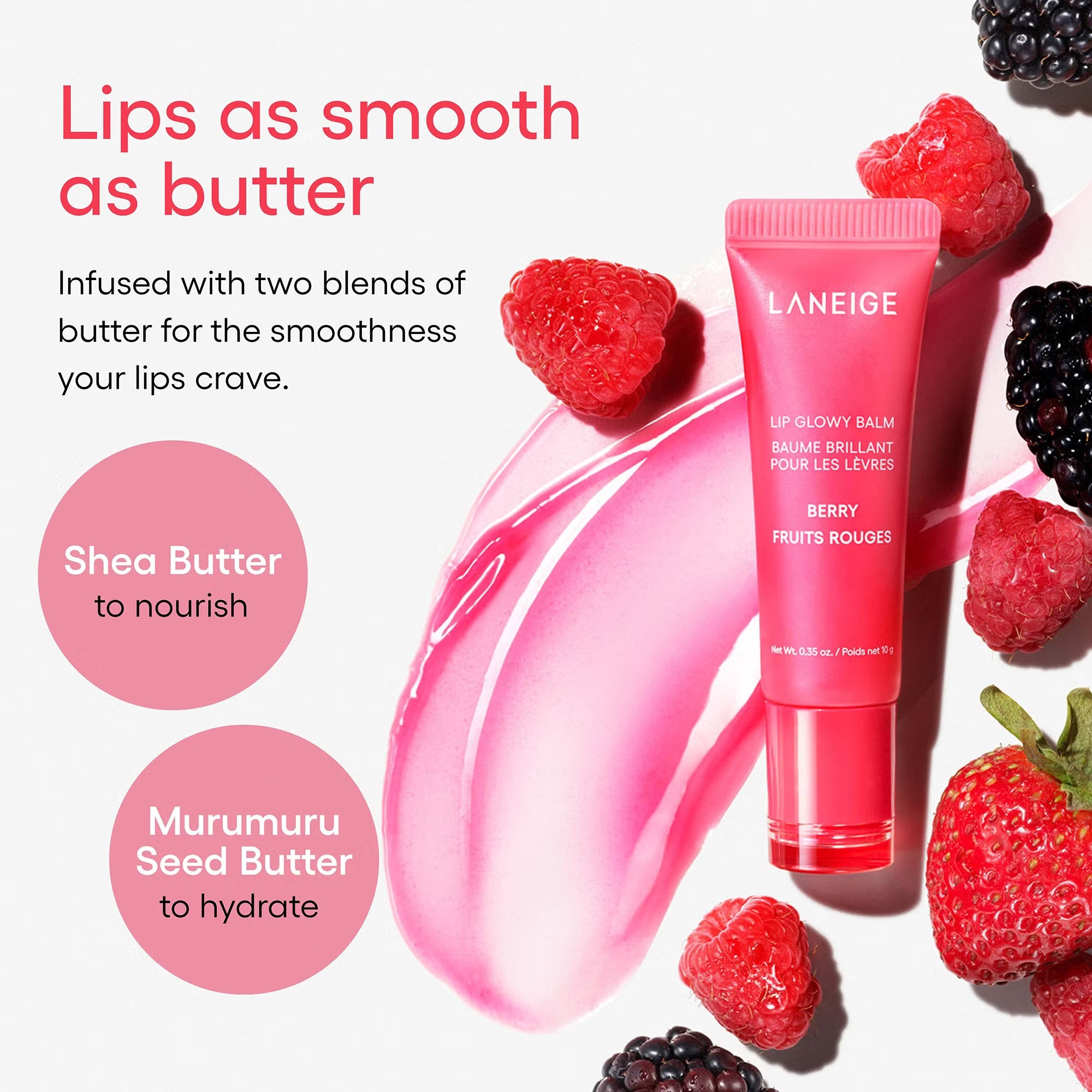 Увлажняющий бальзам для губ Laneige Lip Glowy Balm Berry