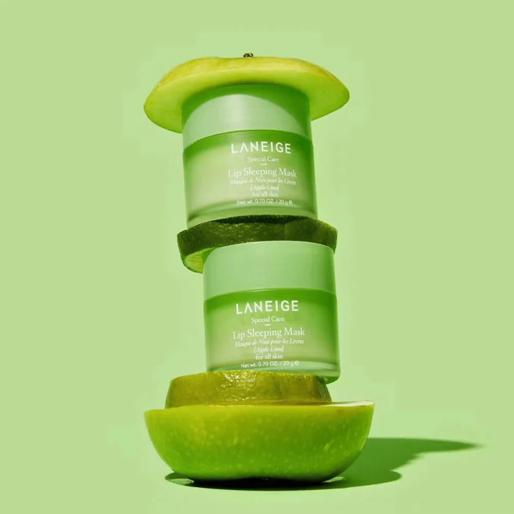 Intensīvi atjaunojoša lūpu maska ar ābolu un laima aromātu LANEIGE Lip Sleeping Mask Apple Lime