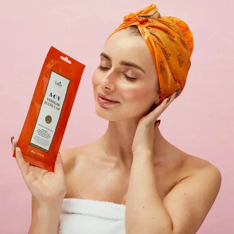 Maska-cepurīte matiem ar ābolu etiķi Lador ACV Vinegar Hair Cap