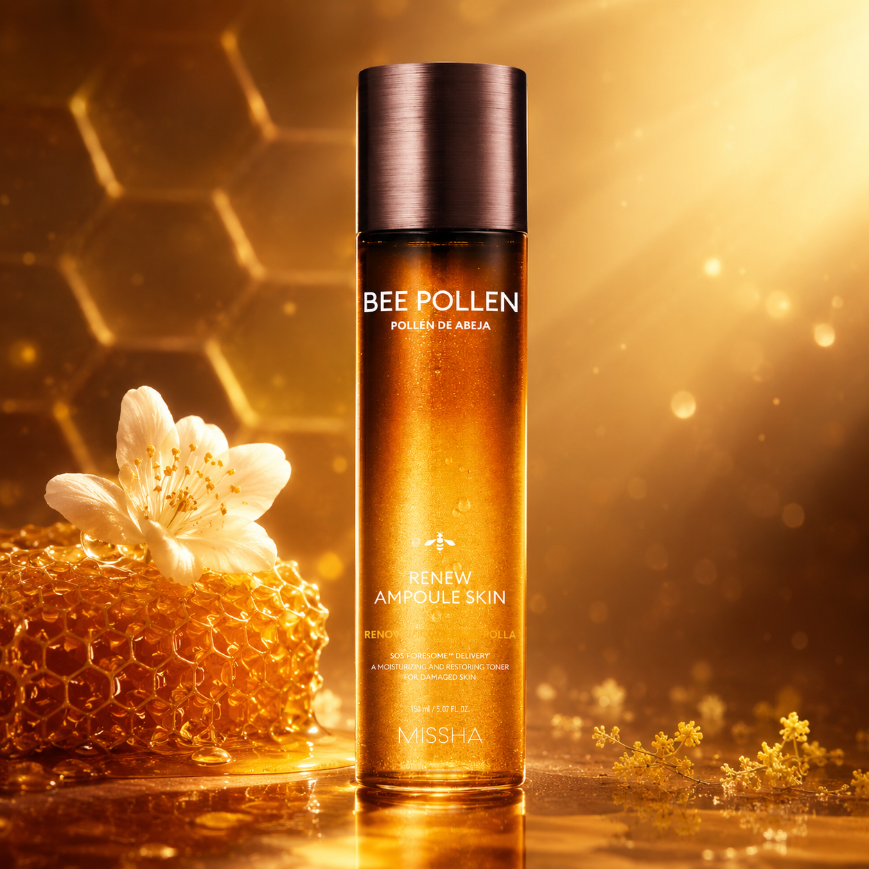 Увлажняющий тонер Missha Bee Pollen Ampoule Skin