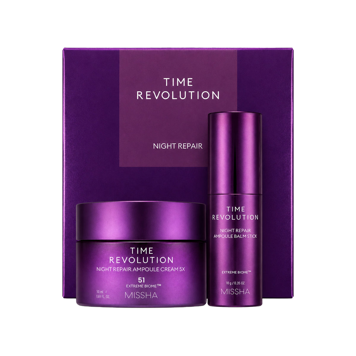 Набор для ухода MISSHA Time Revolution Night Repair Duo Set - Cream & Balm Stick