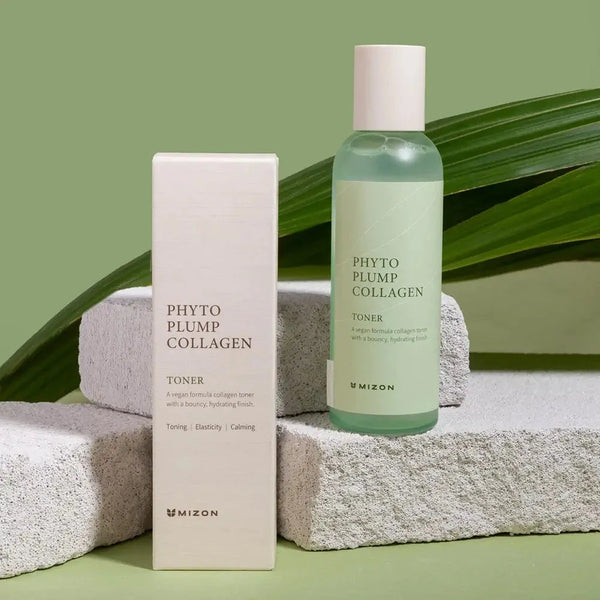 Nomierinošs vegāniskais toniks ar fotokolagēnu Mizon Phyto Plump Collagen Toner