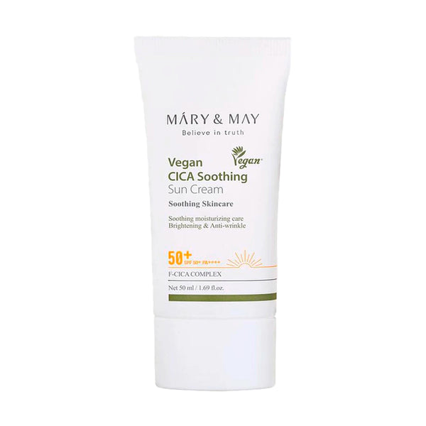 Успокаивающий солнцезащитный крем с центеллой Mary&May CICA Soothing Sun Cream SPF 50+ PA++++