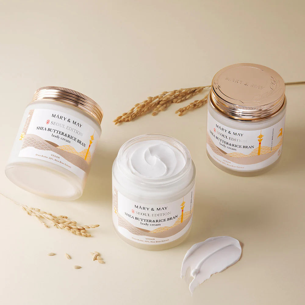 Intensīvi mitrinošs krēms ķermenim Mary&May Shea Butter & Rice Bran Body Cream