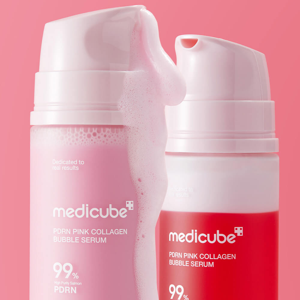 Пузырьковая сыворотка Medicube PDRN Pink Collagen Bubble Serum