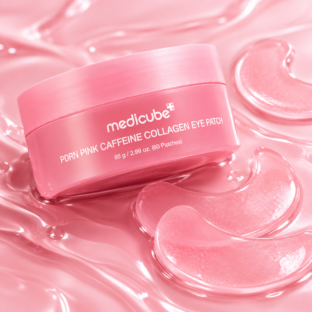 Гидрогелевые патчи для глаз Medicube PDRN Pink Caffeine Collagen Eye Patch