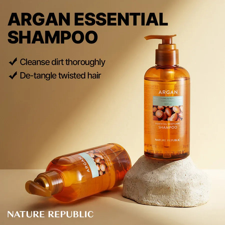 Увлажняющий шампунь Nature Republic Argan Essential Moisture Repairing Shampoo