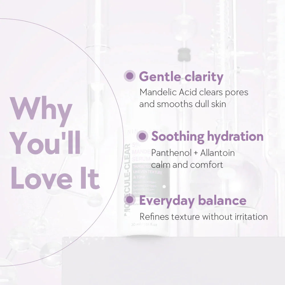 Nine Less Molecule-Clear 5% Mandelic Acid Serum