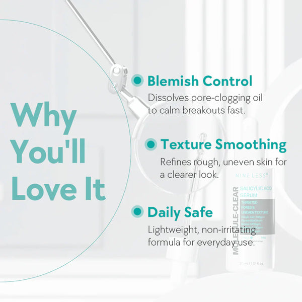 BHA сыворотка для очищения пор Nine Less Molecule-Clear Salicylic Acid Serum