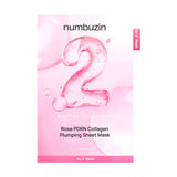 Маска с ПДРН и коллагеном Numbuzin No.2 Rose PDRN Collagen Plumping Sheet Mask