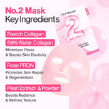 Маска с ПДРН и коллагеном Numbuzin No.2 Rose PDRN Collagen Plumping Sheet Mask