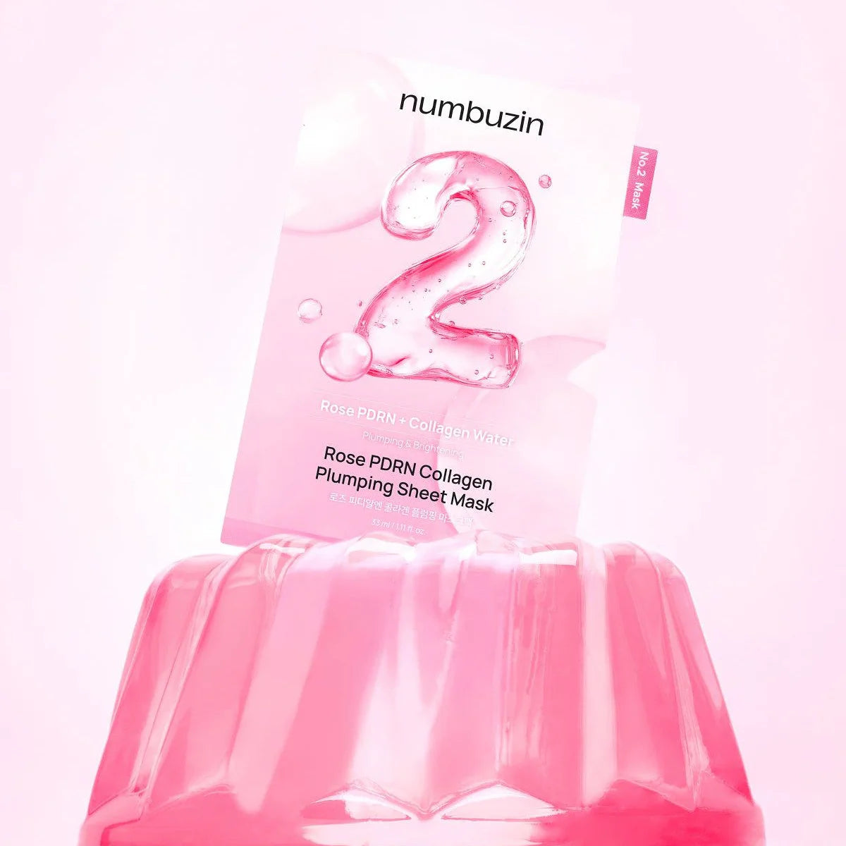 Маска с ПДРН и коллагеном Numbuzin No.2 Rose PDRN Collagen Plumping Sheet Mask