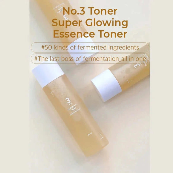 Balinošs toniks-esence ādas mitrināšanai un mirdzuma piešķiršanai Numbuzin No.3 Super Glowing Essence Toner