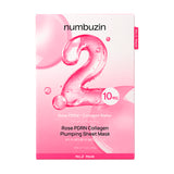 Маска с ПДРН и коллагеном Numbuzin No.2 Rose PDRN Collagen Plumping Sheet Mask