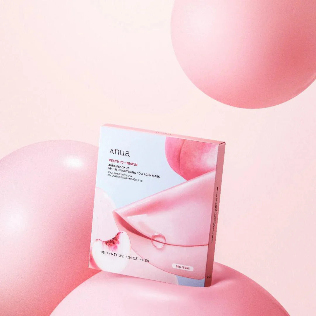 Balinoša hidrogela maska ar persiku Anua Peach 70 Niacin Brightening Collagen Mask