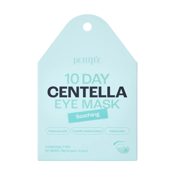 Ādu nomierinoši hidrogela spilventiņi Petitfee 10 Day Centella Eye Masks Soothing