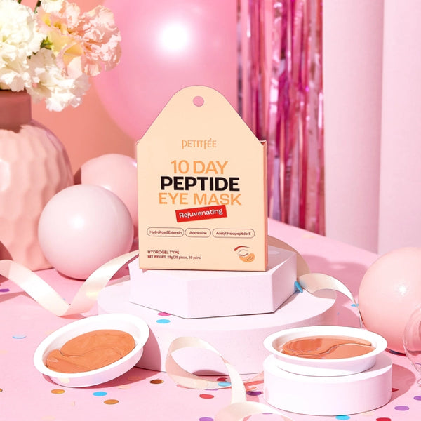 Pretnovecošanās spilventiņi ādai zem acīm ar peptīdiem Petitfee 10 Day Peptide Eye Masks