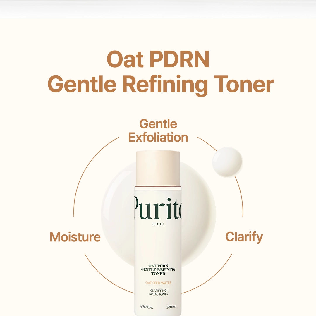 Rahustav ja taastav näotoonik Purito Seoul Oat PDRN Gentle Refining Toner