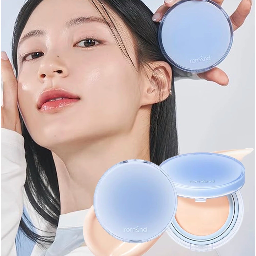 Gaisīgs ādu mitrinošs kušons Rom&nd Bare Water Cushion