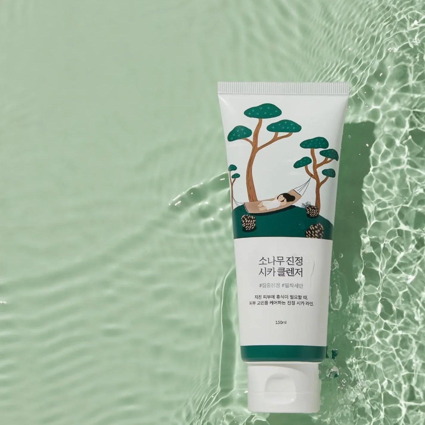 Успокаивающее средство для умывания лица Round Lab Pine Calming Cica Cleanser