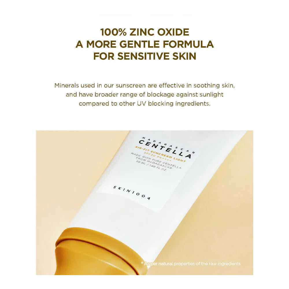 Лёгкий солнцезащитный крем Skin1004 Madagascar Centella Air-Fit Suncream Light SPF30 PA++++
