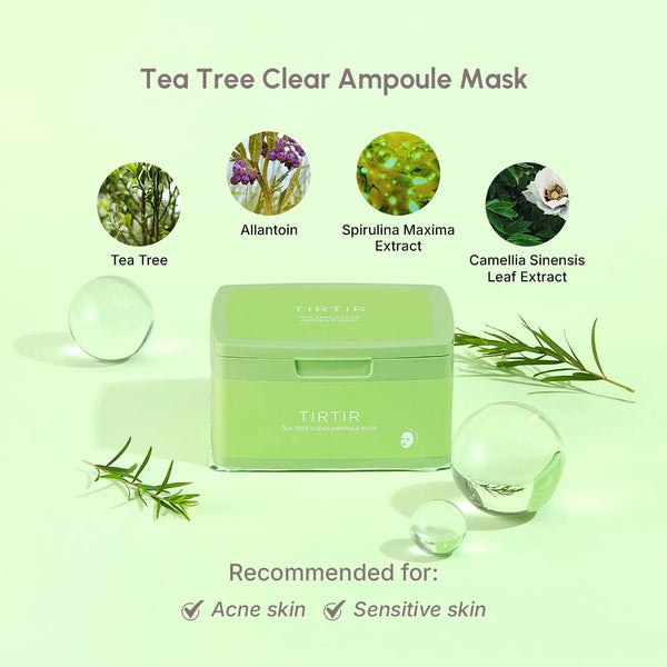 Puhastavate näomaskide komplekt TIRTIR Tea Tree Clear Ampoule Mask