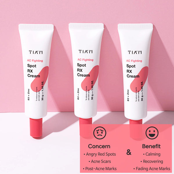 Punktveida uzklāšanai paredzēts pretiekaisuma krēms Tiam AC Fighting Spot Rx Cream