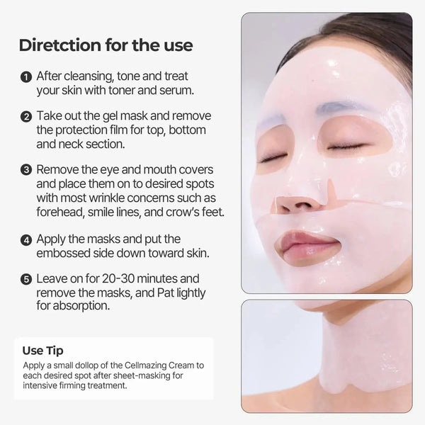 Gelveida maska ar liftinga efektu Torriden Cellmazing Firming Gel Mask