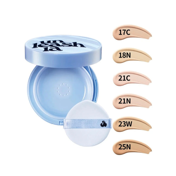 Tonālais kušons ar matētu noslēguma akcentu Unleashia Babe Skin Baby Blue Cushion SPF40 PA++