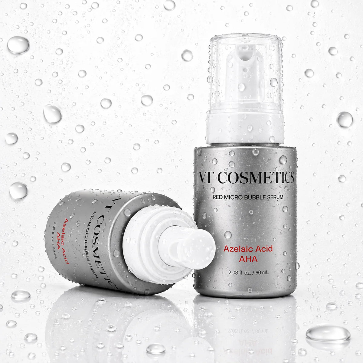 Пузырьковая сыворотка с азелаиновой кислотой VT Cosmetics Red Micro Bubble Serum Azelaic Acid AHA