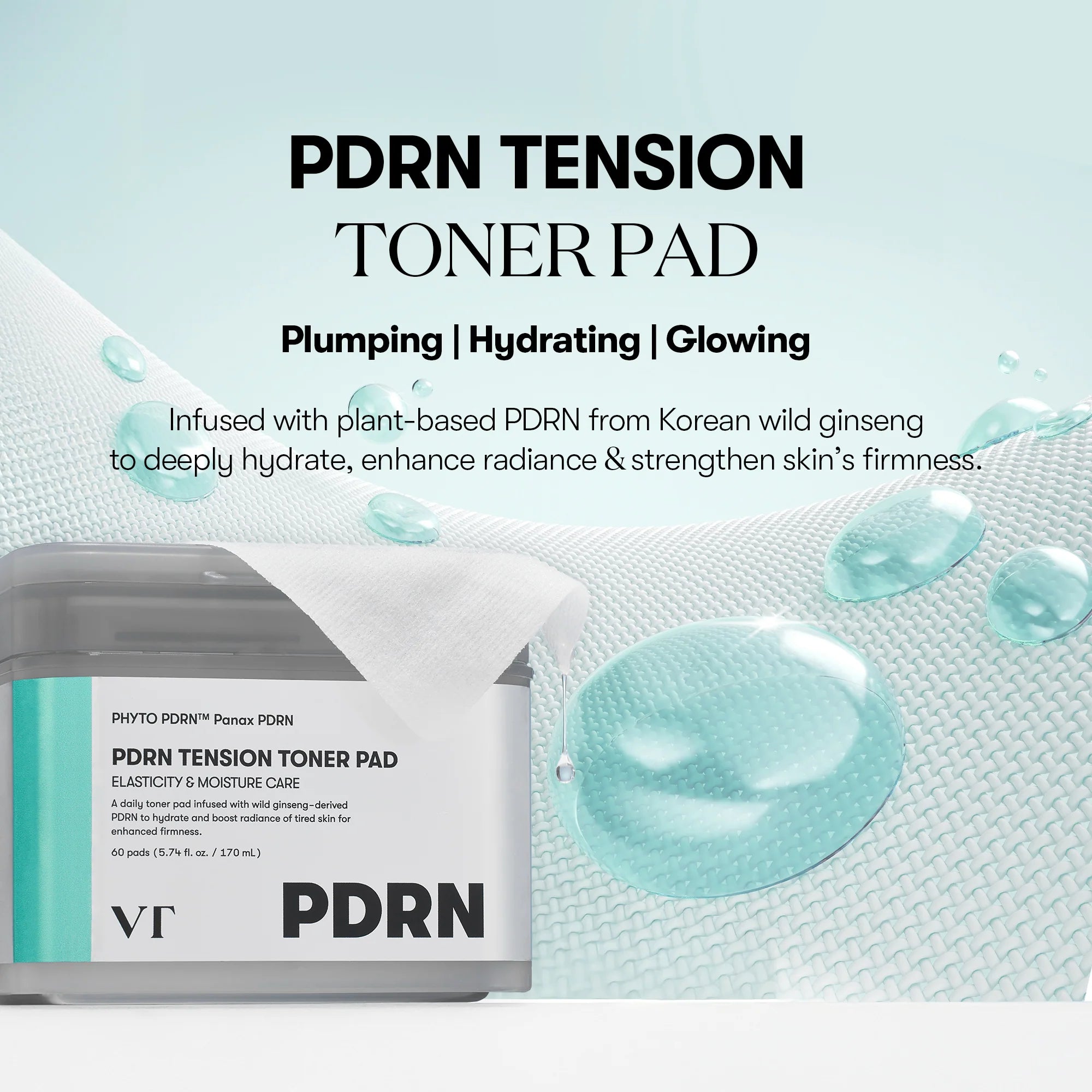 Тонер-пэды с ПДРН VT Cosmetics PDRN Tension Toner Pad