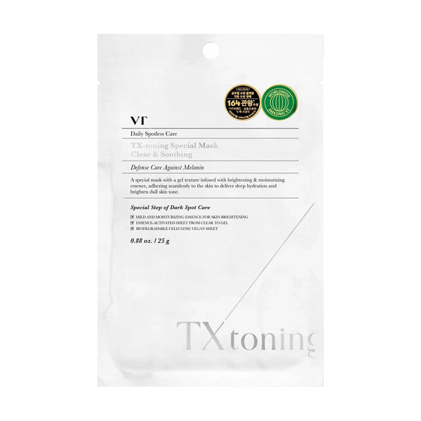 Helendav näokangasmask VT Cosmetics TX-Toning Special Mask