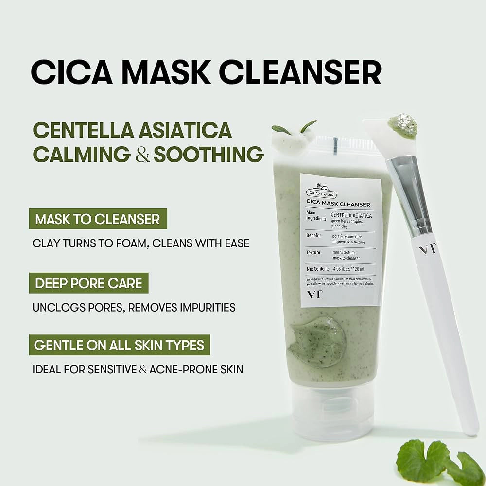 Глубоко очищающая маска-пенка VT Cosmetics Cica Mask Cleanser