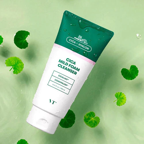 Putiņas jutīgai ādai ar Āzijas centellu VT Cosmetics Cica Mild Foam Cleanser
