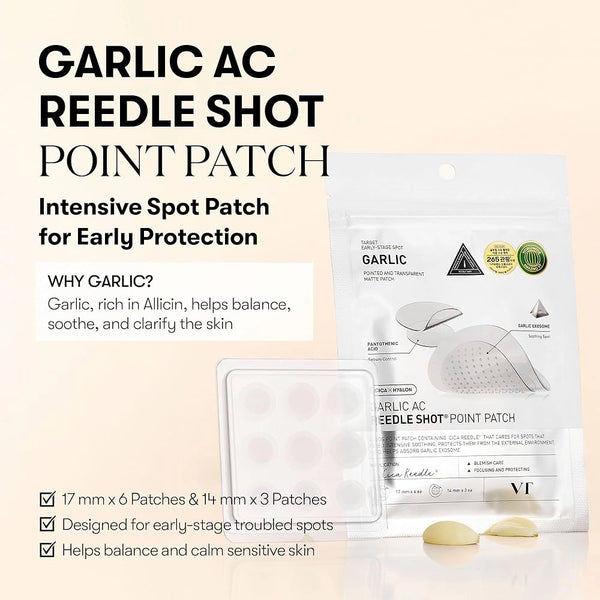 Патчи для заживления акне VT Cosmetics Garlic AC Reedle Shot Point Patch