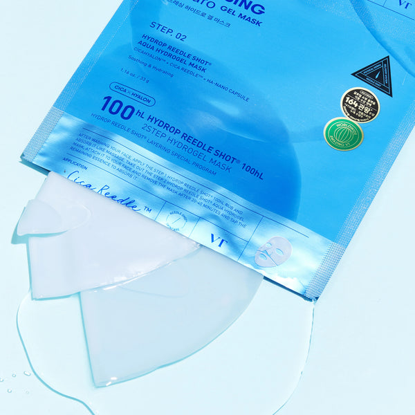 Mitrinoša hidrogela maska ar mikroadatām VT Cosmetics Hydrop HL Reedle Shot 100 2Step Hydrogel Mask