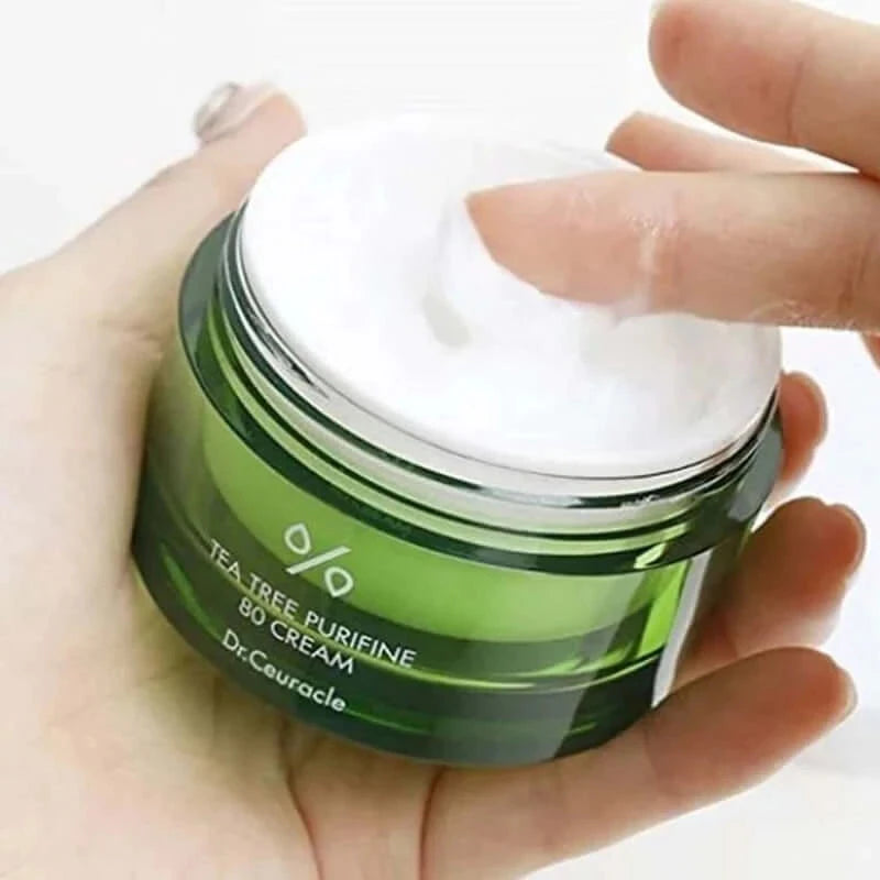 Krēms problemātiskai ādai ar 80% tējas koku Dr.Ceuracle Tea Tree Purifine 80 Cream