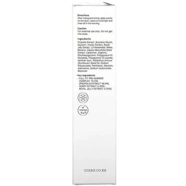 Nakts maska sejai ar medu Cosrx Full Fit Propolis Honey Overnight Mask