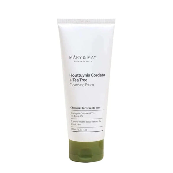 Attīrošas putiņas jutīgai ādai Mary&May Houttuynia Cordata + Tea Tree Cleansing Foam