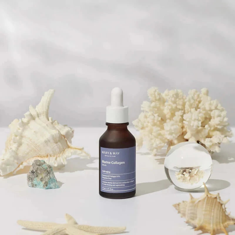 Pretnovecošanās ampula ar 95% kolagēna Mary&May Marine Collagen Serum