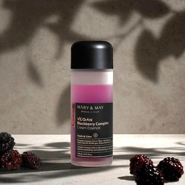 Krēmveida esence ar kazeņu ekstraktu Mary&May Vegan Blackberry Complex Cream Essence