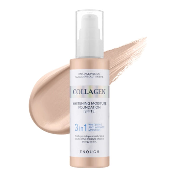 Стойкий тональный крем Enough Collagen Whitening Moisture Foundation SPF15