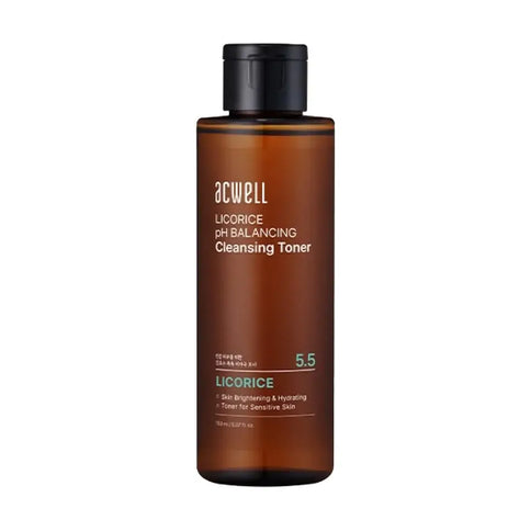 Nedaudz skābs attīrošs toniks ar lakricas ekstraktu Acwell 5.5 Licorice pH Balancing Cleansing Toner Toners Acwell 150 ml.  