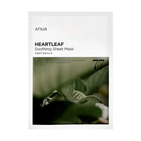 Nomierinoša auduma maska ar houtūnijas ekstraktu Anua Heartleaf 77% Soothing Sheet Mask  Anua 1 Pcs  