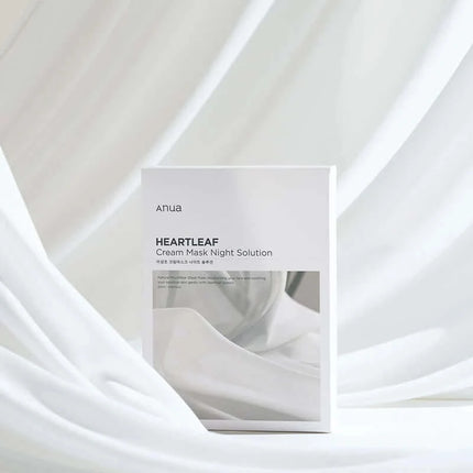 Auduma maska sejai ar keramīdien un houtūnijas ekstraktu Anua Heartleaf Cream Mask Night Solution  Anua   