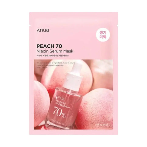 Auduma maska ar persiku ekstraktu un niacinamīdu Anua Peach 70 Niacin Serum Mask  Anua 1 Pcs  