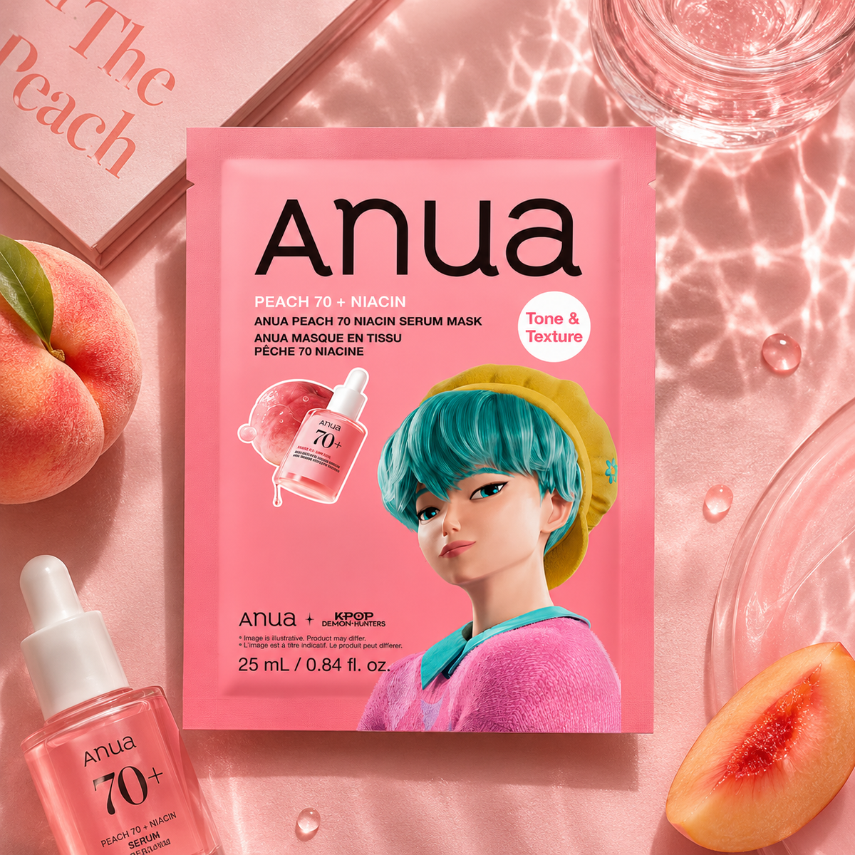Тканевая маска Anua K-Pop Demon Hunters Peach 70 Niacin Serum Mask