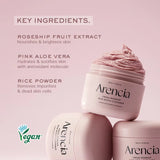 Очищающее средство для лица с шиповником и ромашкой Arencia Fresh Rosehip Rice Mochi Cleanser